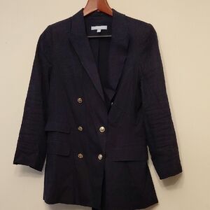 ANTONIO MELANI Black Double-Breasted Blazer
